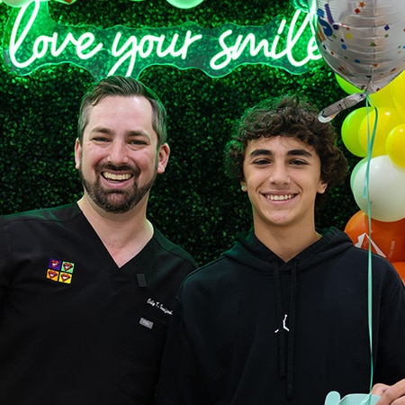 Dr. Colby with A Patient at Orthodontics by Bradford in Palm Beach Gardens, Palm City, and Lake Worth, FL
